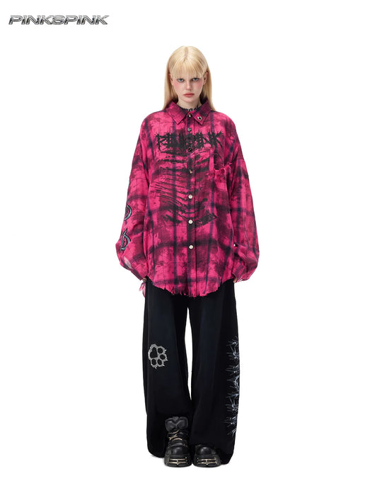 リベットダメージ チェックシャツ product image 2