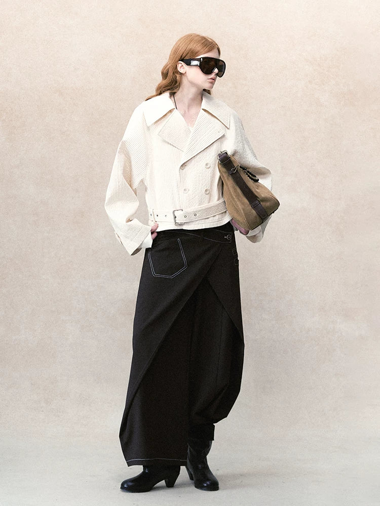 デタッチャブルプリーツ 2WAYトレンチコート styling 14