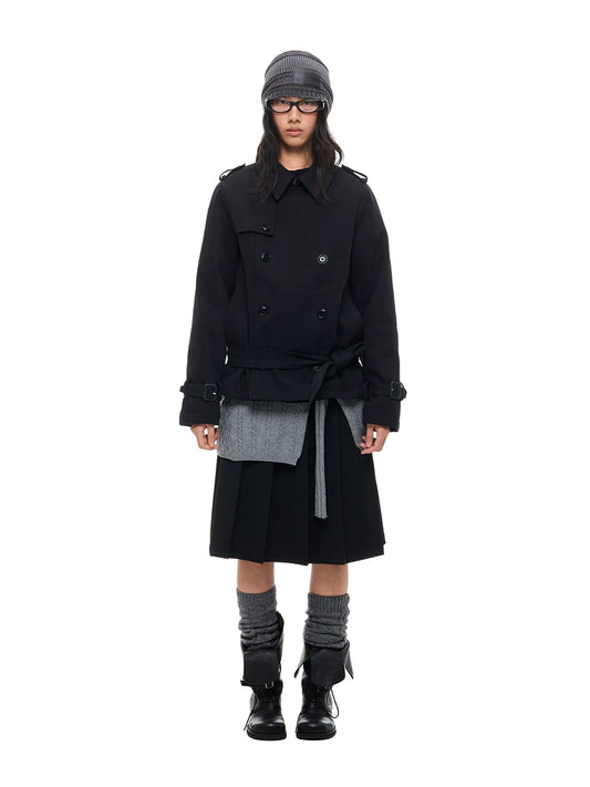 ダブルブレスト ベルテッドショートコート product image 5