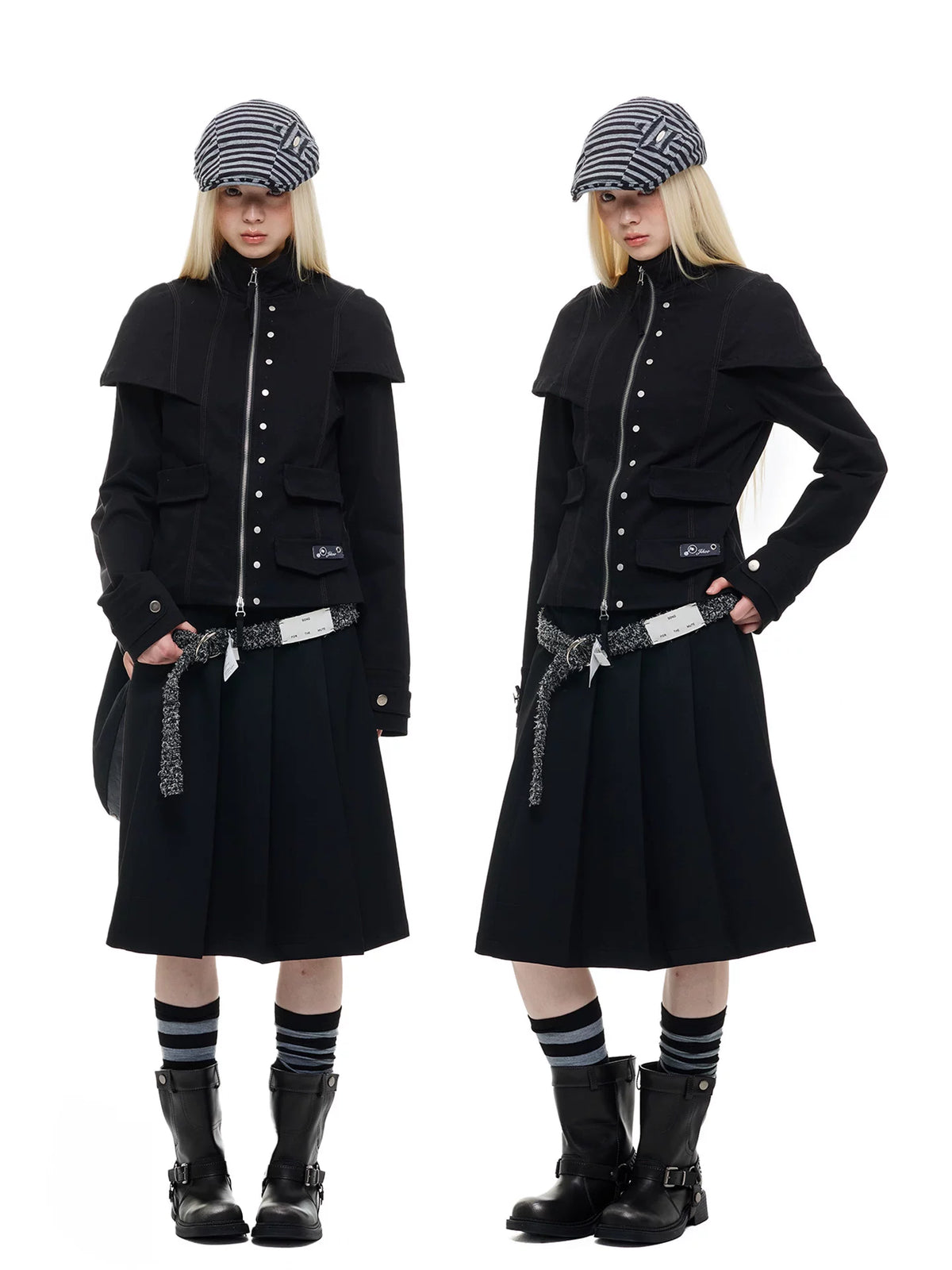ショールカラー ジップクロップドジャケット product image 2