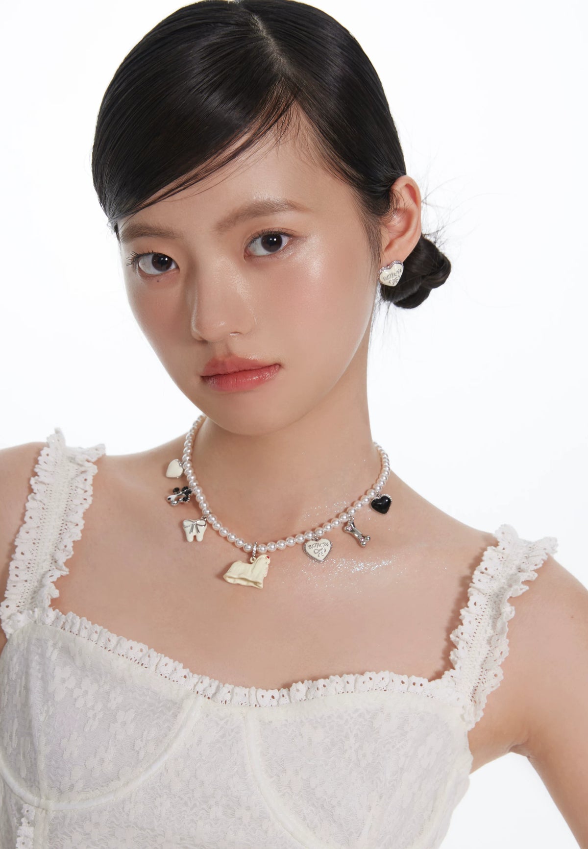 ドッグハート パールチャームネックレス detail 14