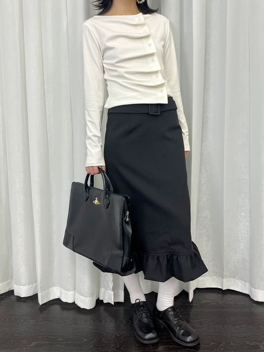 ギャザーシャーリング ロングスリーブトップス detail 2