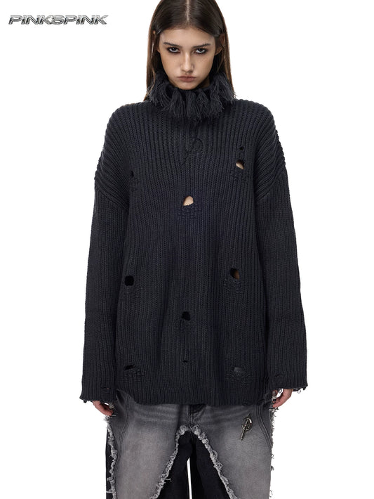 ダメージハイネック オーバーサイズニット product image 5