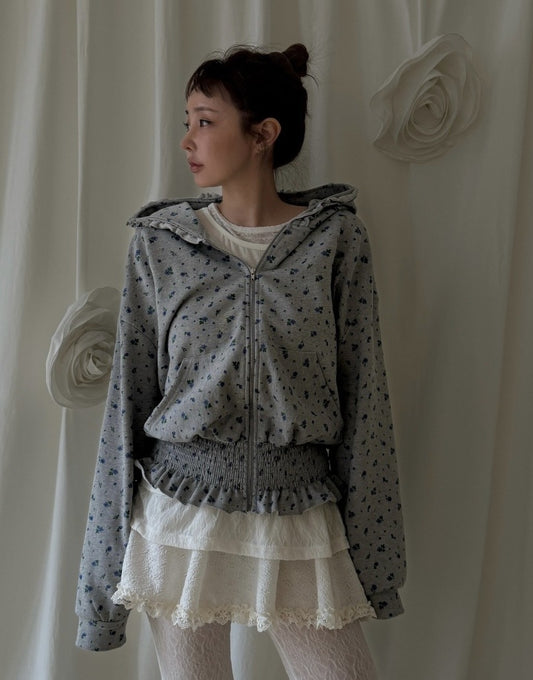 グラフィックドローコード フーデッドスウェット COLOR:GREY