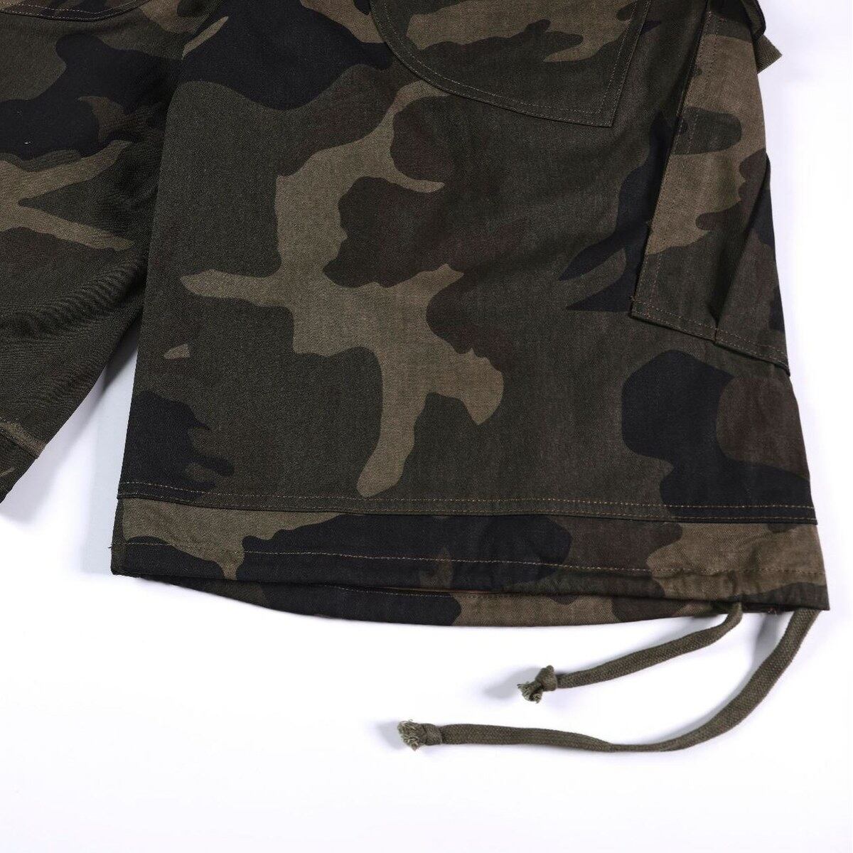 カモフラージュ マルチポケットデニムハーフパンツ CAMO GREEN 04