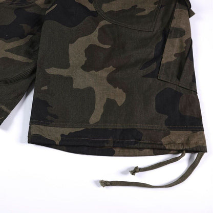 カモフラージュ マルチポケットデニムハーフパンツ CAMO GREEN 04