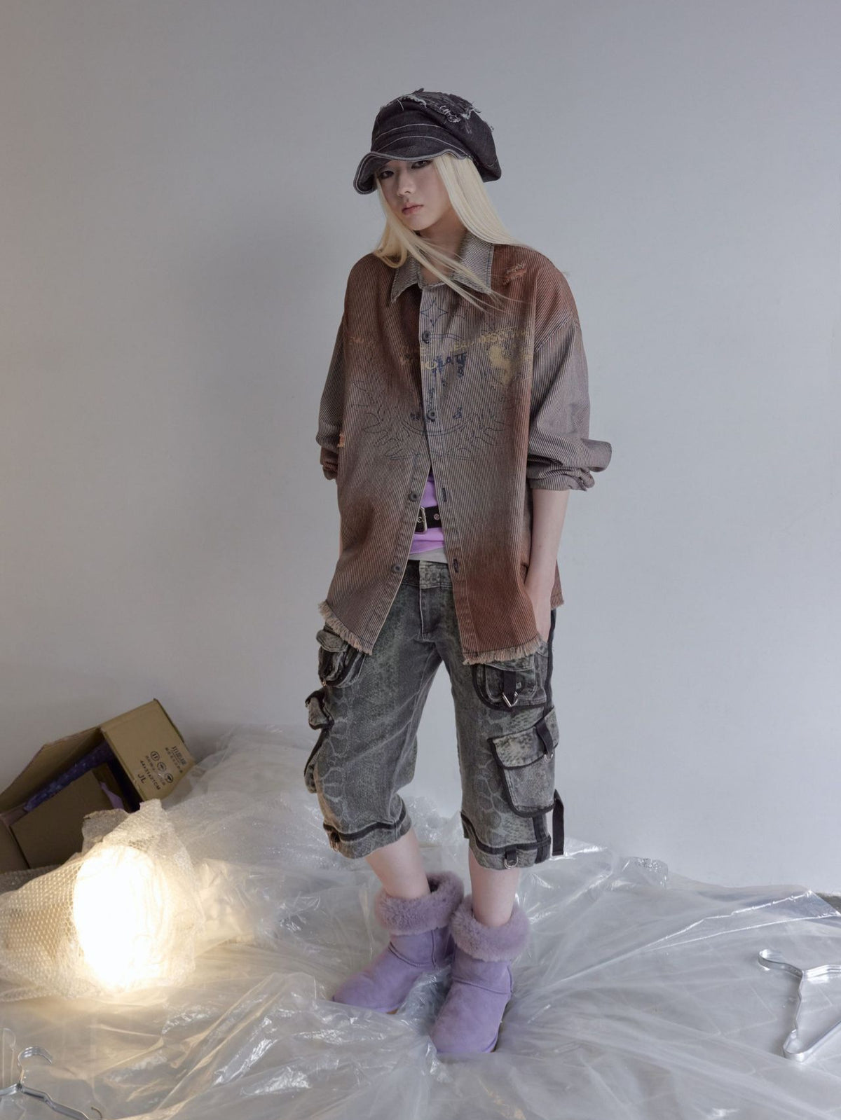 グラデーションストライプ ウォッシュドシャツ detail 5