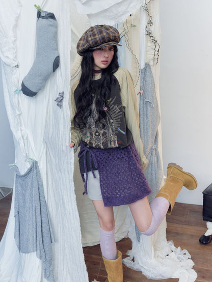 キャッスルプリント ラグランスリーブスウェット detail 4