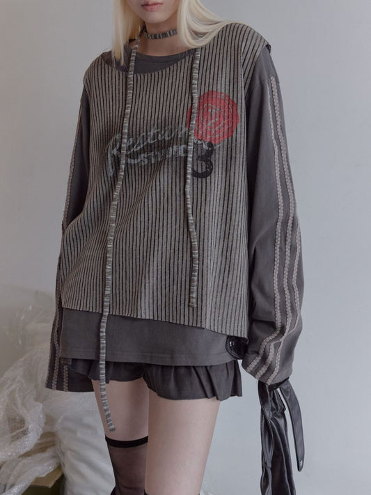 ゴシックレタリング ストライプスウェット detail 3