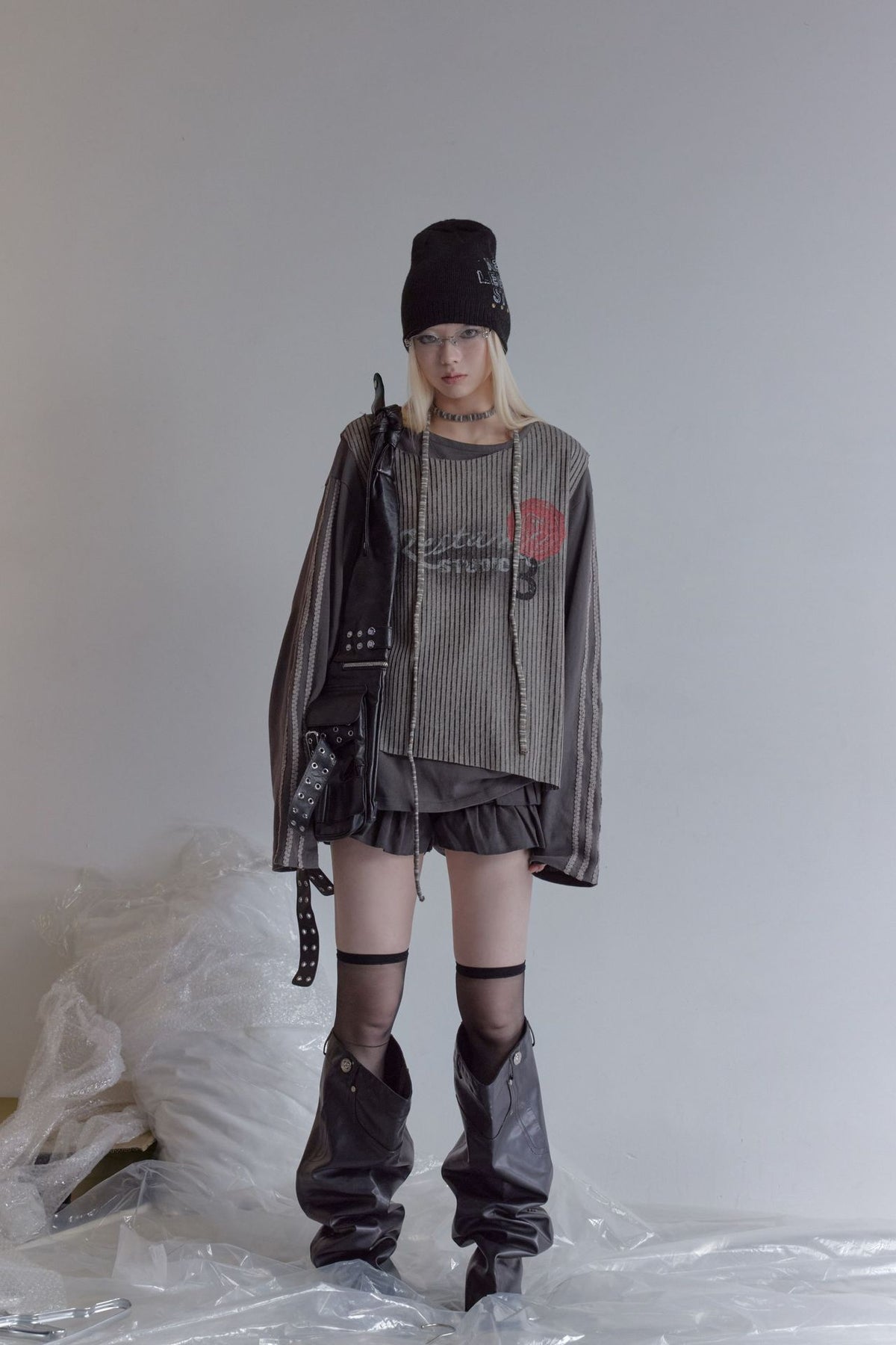 ゴシックレタリング ストライプスウェット styling 7