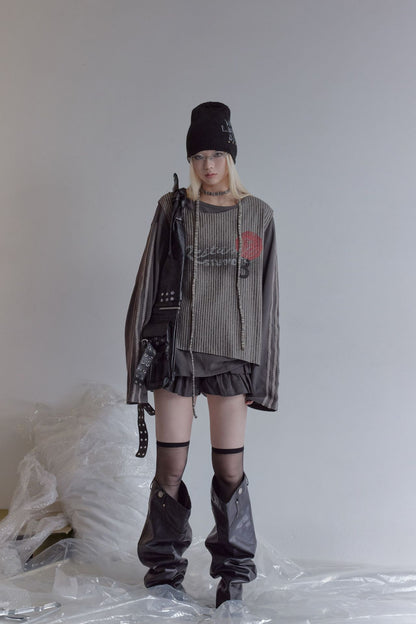 ゴシックレタリング ストライプスウェット styling 7
