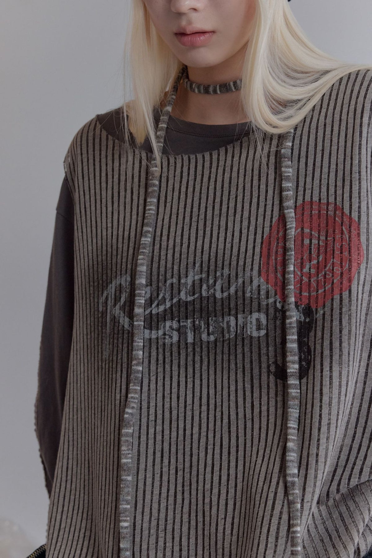 ゴシックレタリング ストライプスウェット styling 9