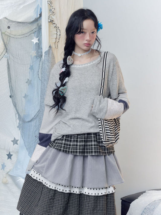 フローラルトリム レイヤードロングスリーブトップス detail 2