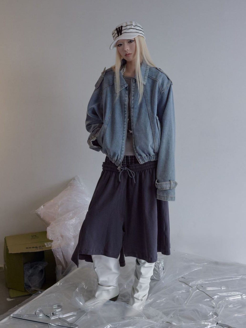 カーブパネル ウォッシュドデニムジャケット detail 3