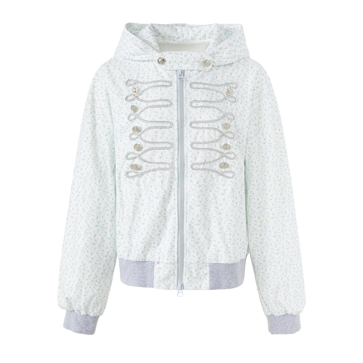 ナポレオンフック フローラルフーデッドジャケット FLORAL front