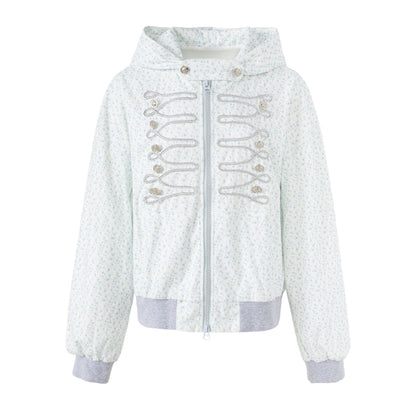ナポレオンフック フローラルフーデッドジャケット FLORAL front
