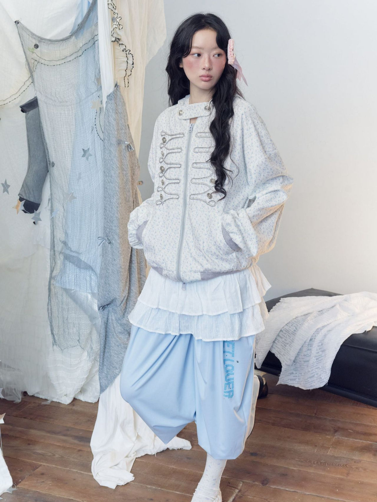 ナポレオンフック フローラルフーデッドジャケット detail 6