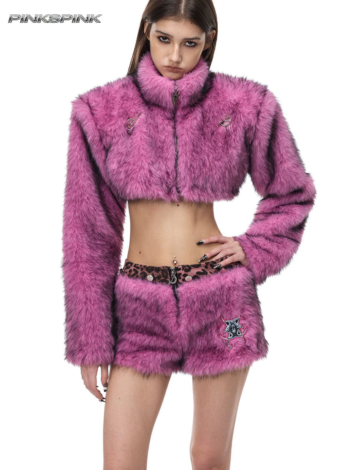 レオパードファー 2WAYミニスカートパンツ product image 3