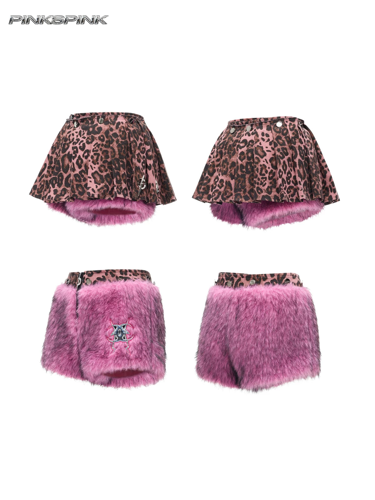 レオパードファー 2WAYミニスカートパンツ product image 5