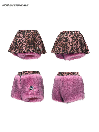 レオパードファー 2WAYミニスカートパンツ product image 5