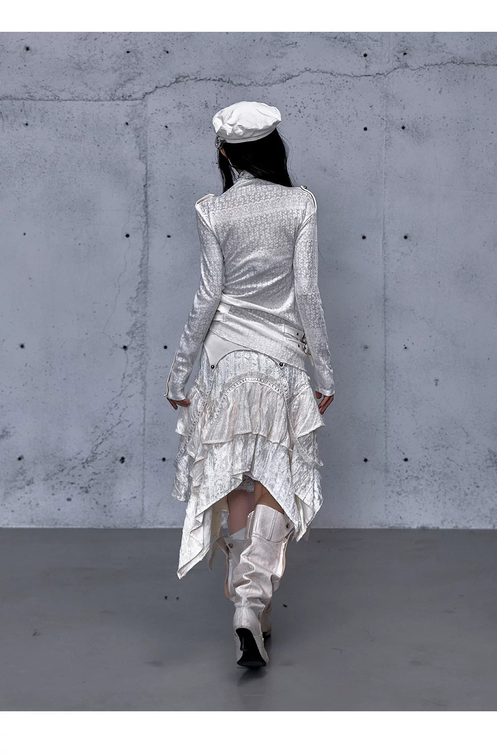 アシンメトリー ジャカードハイネックニット styling 42
