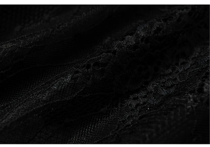 レースシフォン イレギュラーロングシャツドレス styling 9
