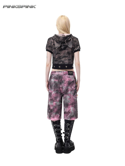 カモフラージュ リベットクロップドデニム product image 3