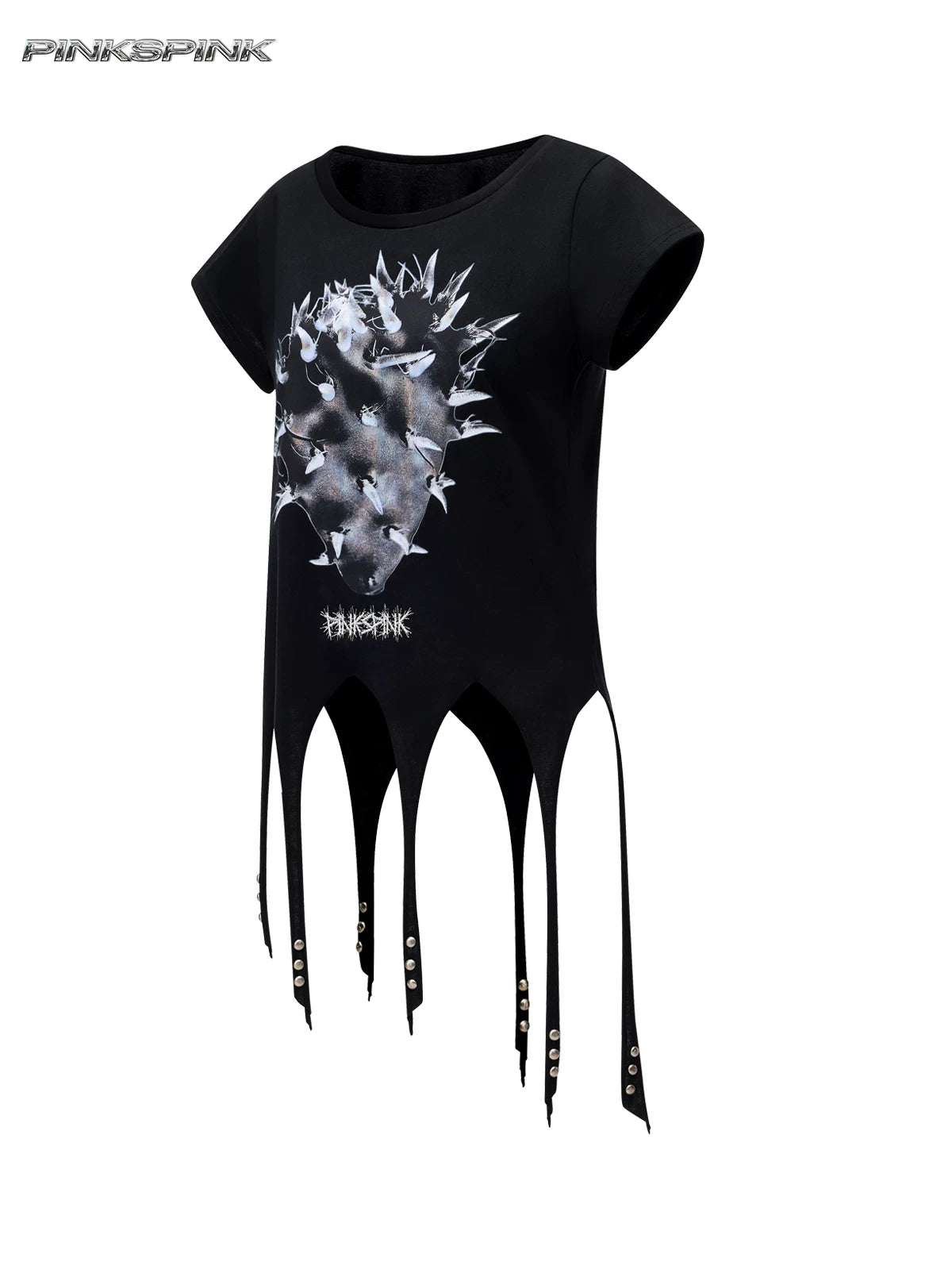 カクタスプリント アシンメトリーTシャツ product image 5