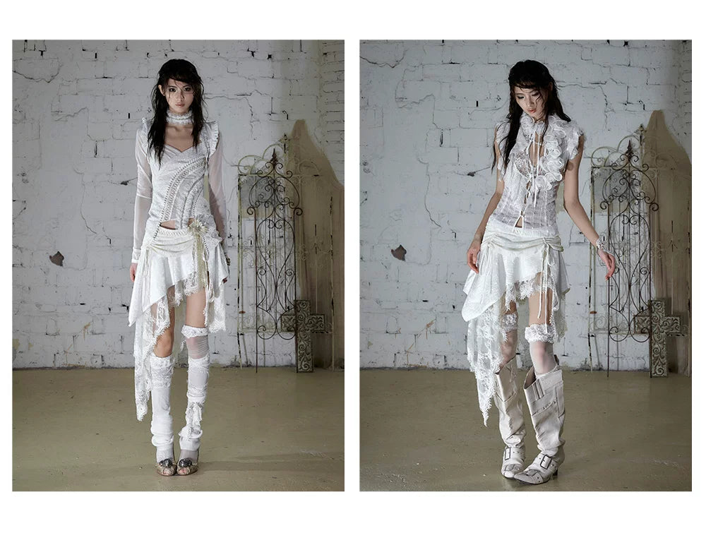 バロックレース イレギュラーAラインスカート styling 32