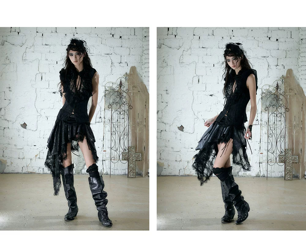 バロックレース イレギュラーAラインスカート styling 43