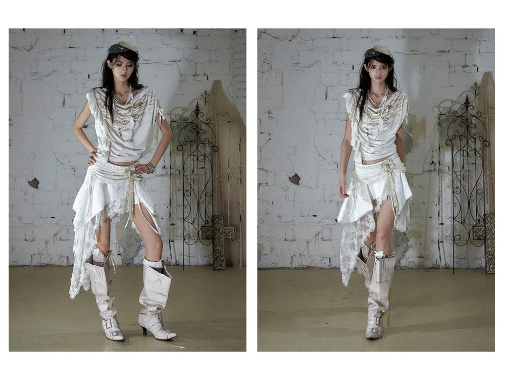 バロックレース イレギュラーAラインスカート styling 49