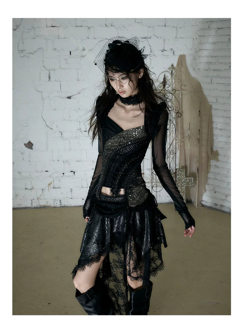 バロックレース イレギュラーAラインスカート styling 51