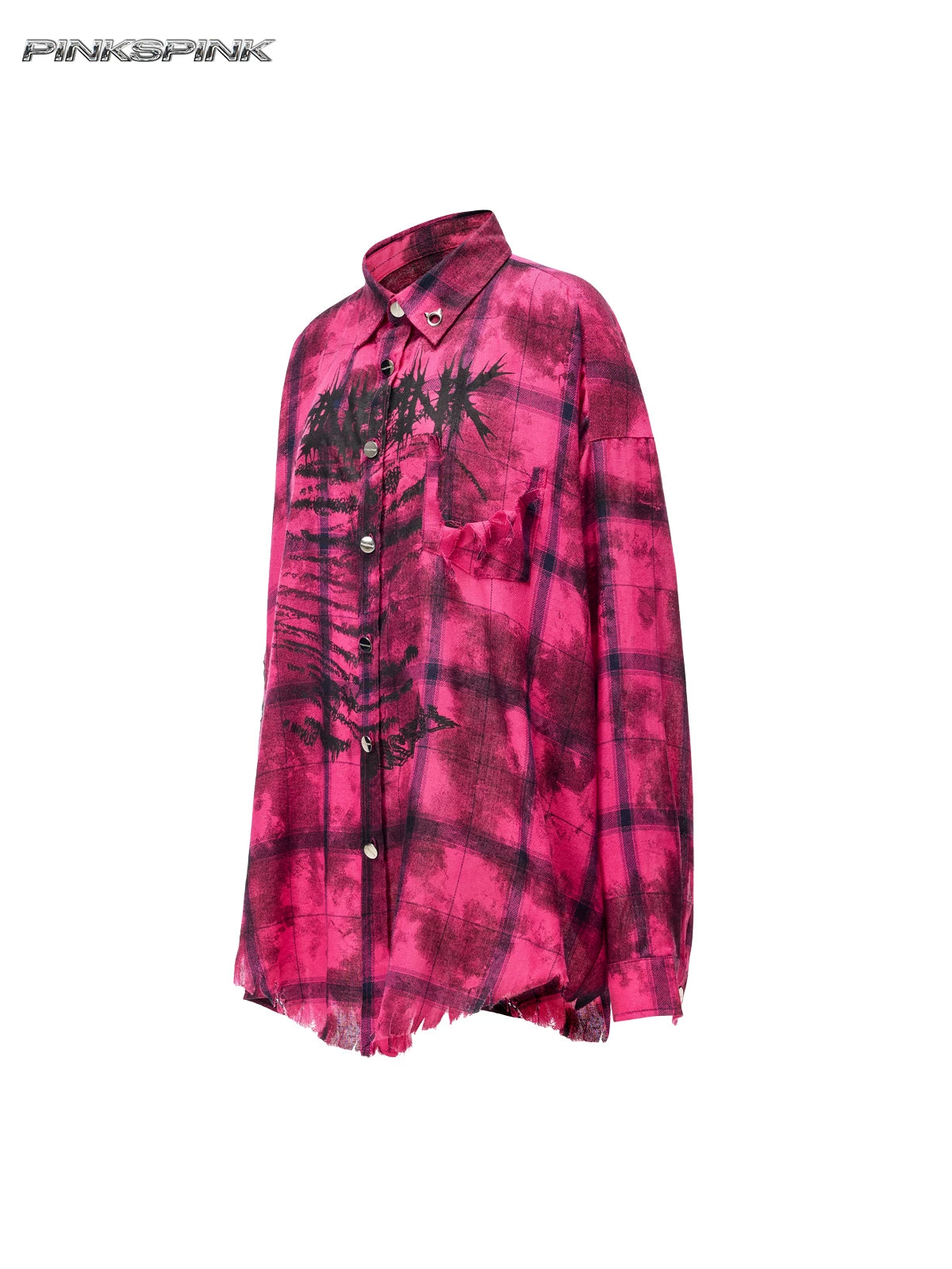 リベットダメージ チェックシャツ product image 5