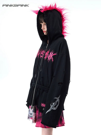 クラウンリベット ダメージフーディー product image 3