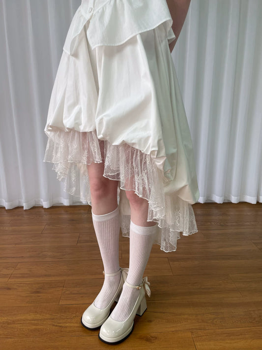レースレイヤード バルーンアシンメトリースカート detail 2