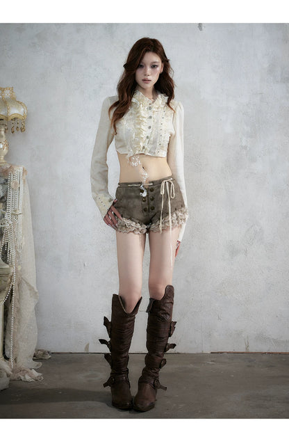 ナイトレース ウォッシュドレザーショートパンツ styling 24
