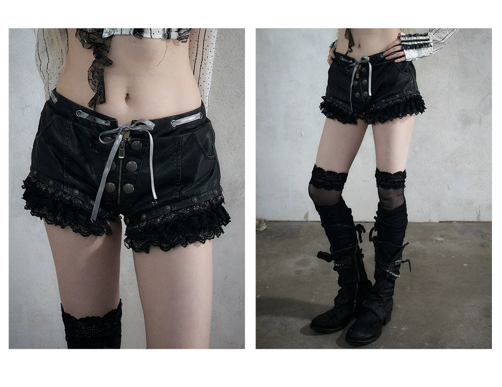 ナイトレース ウォッシュドレザーショートパンツ styling 35