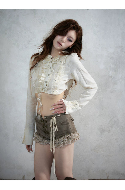 ナイトレース ウォッシュドレザーショートパンツ styling 38