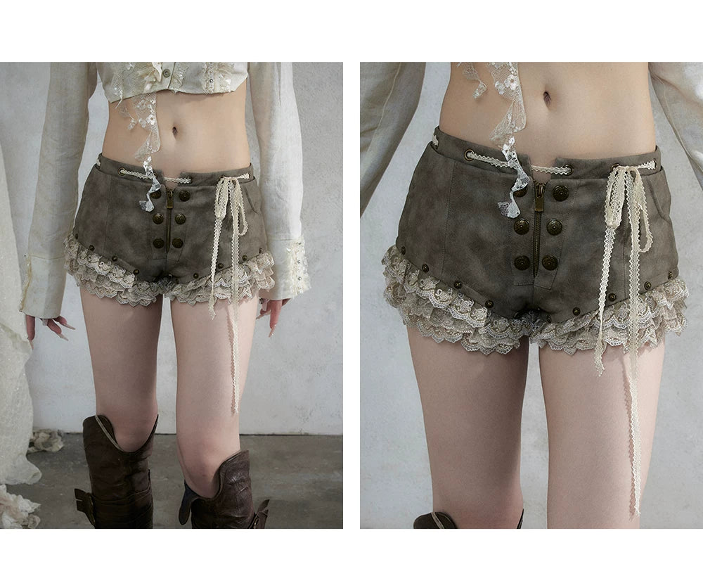 ナイトレース ウォッシュドレザーショートパンツ styling 46