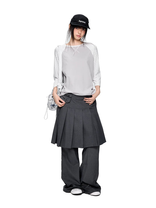 プリーツスカートレイヤード ワイドパンツ product image 4