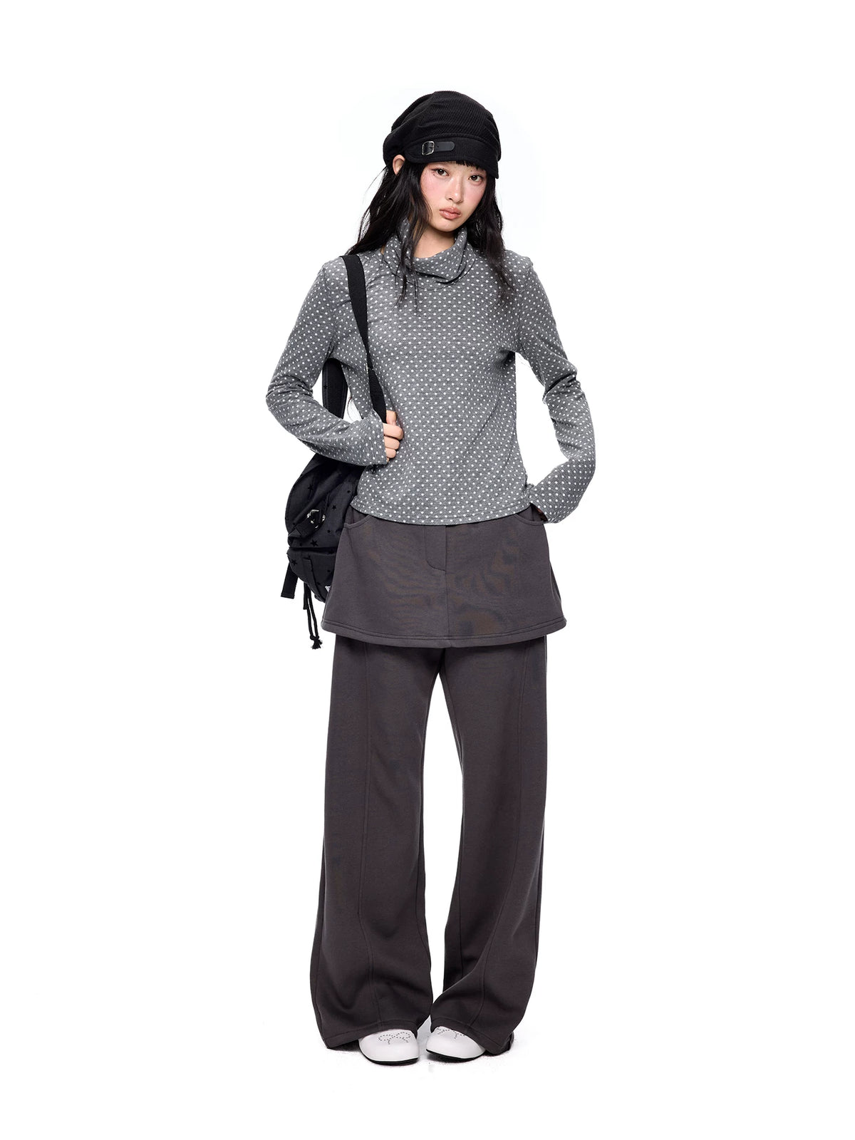 レイヤードパッチワーク ストレートパンツ product image 2