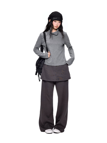 レイヤードパッチワーク ストレートパンツ product image 2