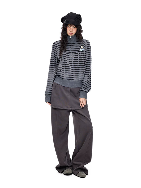 レイヤードパッチワーク ストレートパンツ product image 3