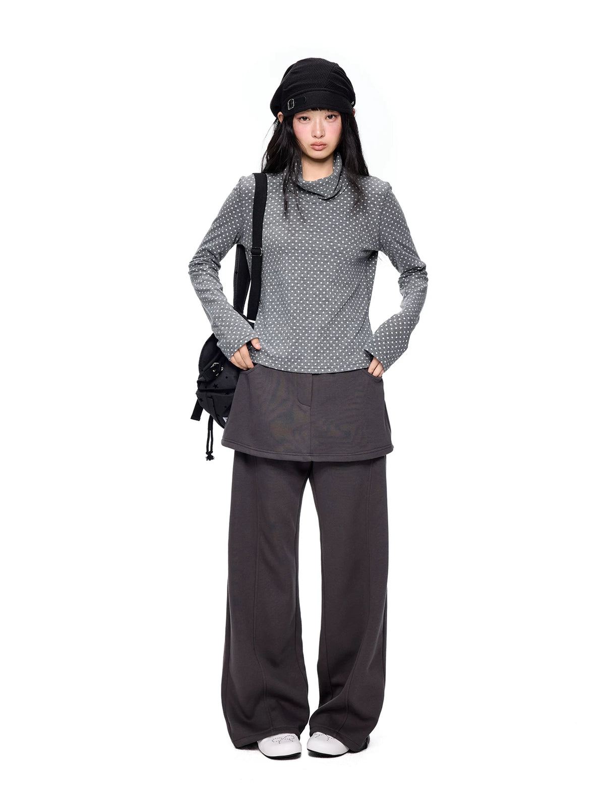 レイヤードパッチワーク ストレートパンツ product image 4