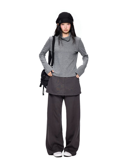 レイヤードパッチワーク ストレートパンツ product image 4