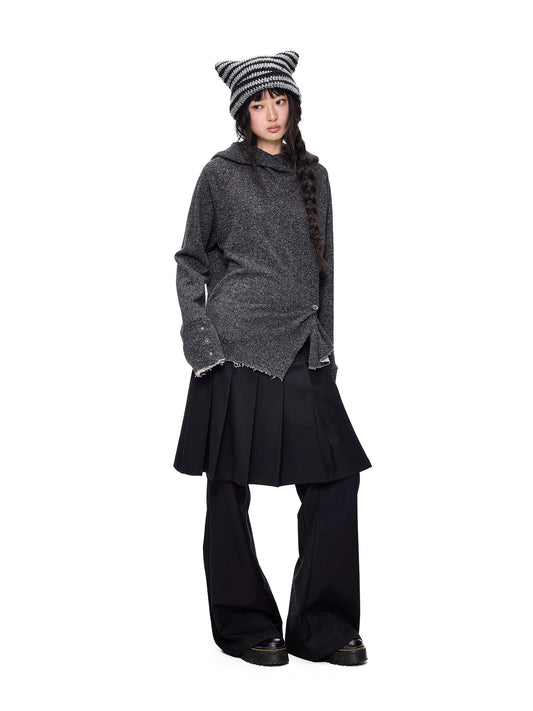 アシンメトリーヘム フーデッドニット product image 3