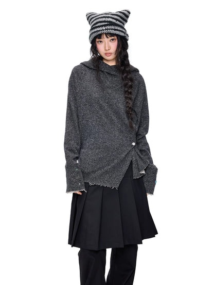 アシンメトリーヘム フーデッドニット product image 4