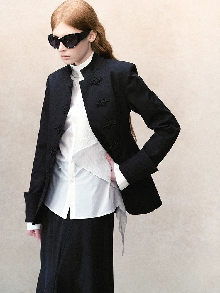 ウェーブレイヤード スタンドカラーシャツ styling 11
