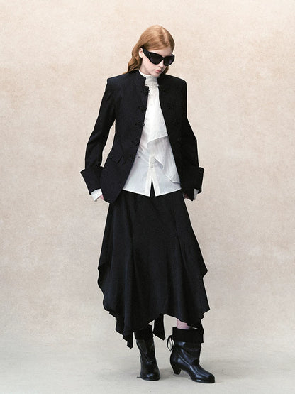 ウェーブレイヤード スタンドカラーシャツ styling 12