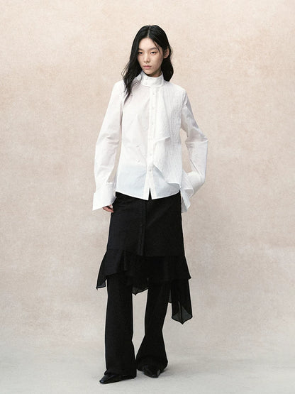 ウェーブレイヤード スタンドカラーシャツ styling 15